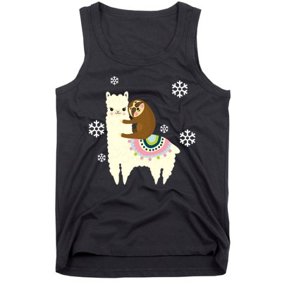 Sloth Riding Llama Tank Top