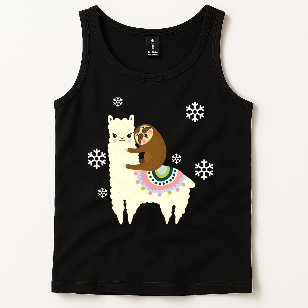 Sloth Riding Llama Tank Top