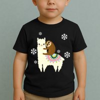 Sloth Riding Llama Toddler T-Shirt