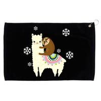 Sloth Riding Llama Grommeted Golf Towel