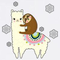 Sloth Riding Llama Garment-Dyed Sweatshirt