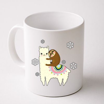 Sloth Riding Llama Coffee Mug