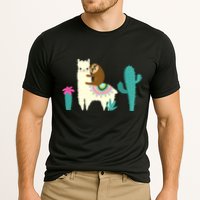 Sloth Riding Llama Funny Cactus Performance Shirt