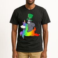 Sloth Riding Llama Unicorn St. Patrick's Day Tall T-Shirt