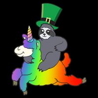 Sloth Riding Llama Unicorn St. Patrick's Day Impact Tech Backpack