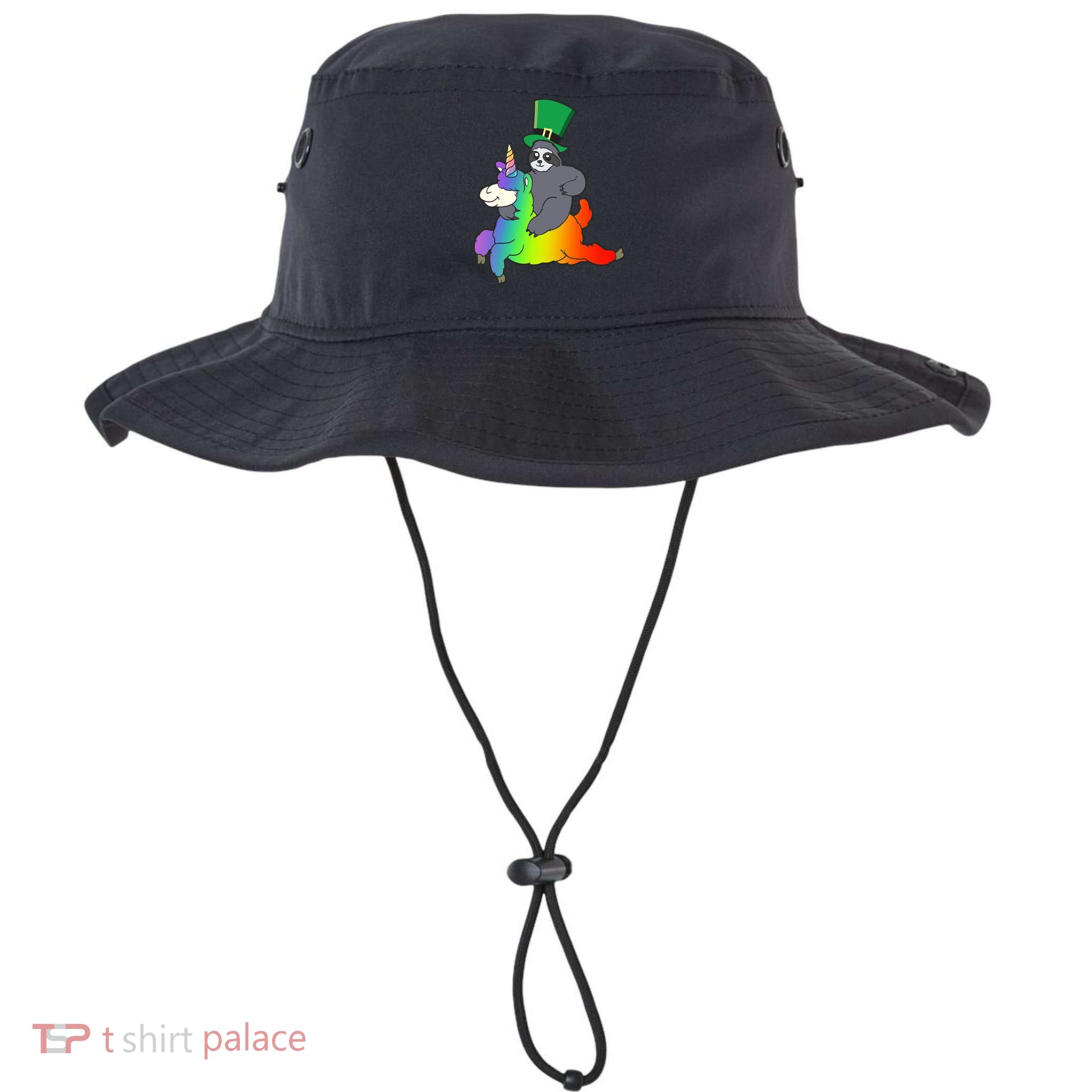 Sloth Riding Llama Unicorn St. Patrick's Day Bucket Hat
