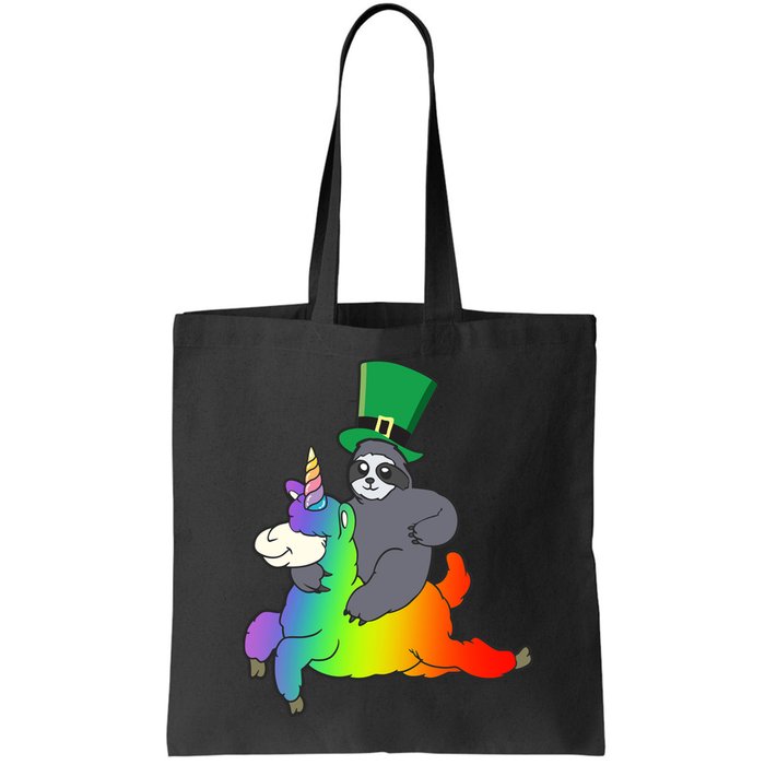 Sloth Riding Llama Unicorn St. Patrick's Day Bag