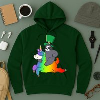 Sloth Riding Llama Unicorn St. Patrick's Day Hoodie