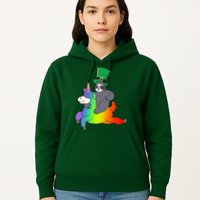 Sloth Riding Llama Unicorn St. Patrick's Day Hoodie