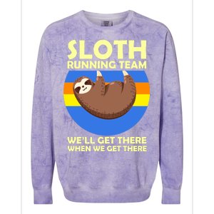 Sloth Running Team Colorblast Crewneck Sweatshirt