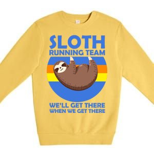 Sloth Running Team Premium Crewneck Sweatshirt