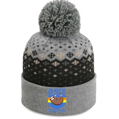 Sloth Running Team The Baniff Cuffed Pom Beanie