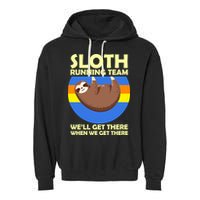 Sloth Running Team Garment-Dyed Fleece Hoodie