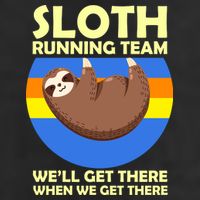 Sloth Running Team Garment-Dyed Fleece Hoodie