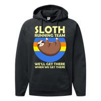 Sloth Running Team Performance Fleece Hoodie