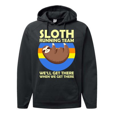 Sloth Running Team Performance Fleece Hoodie