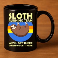 Sloth Running Team 11oz C Handle Ceramic Mug