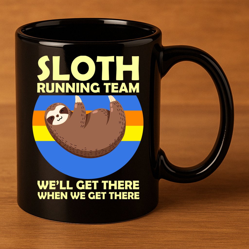 Sloth Running Team 11oz C Handle Ceramic Mug