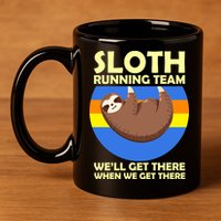 Sloth Running Team 11oz C Handle Ceramic Mug