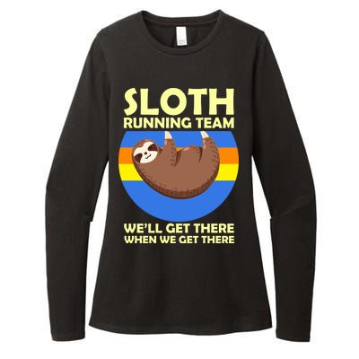 Sloth Running Team Womens CVC Long Sleeve Shirt