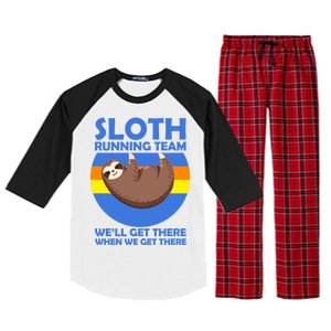 Sloth Running Team Raglan Sleeve Pajama Set