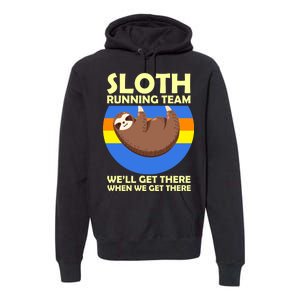 Sloth Running Team Premium Hoodie