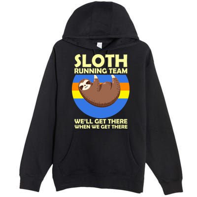 Sloth Running Team Premium Pullover Hoodie