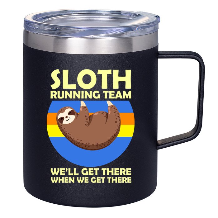 Sloth Running Team 12oz Stainless Steel Coffee Mug
