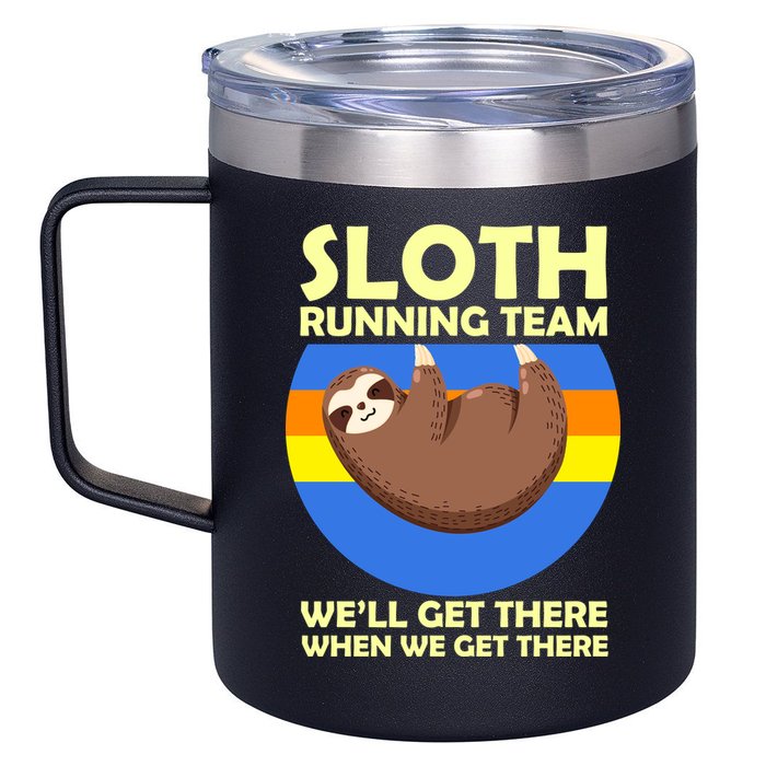 Sloth Running Team 12oz Stainless Steel Coffee Mug