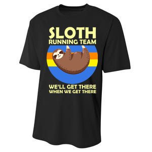 Sloth Running Team Performance Sprint T-Shirt