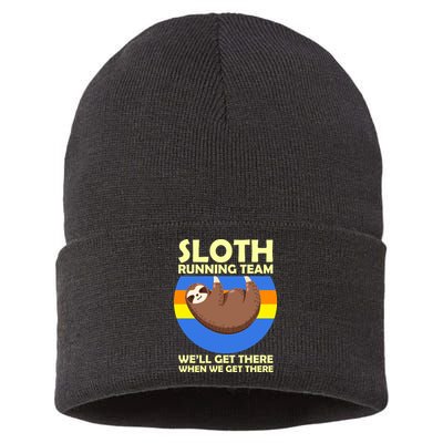 Sloth Running Team Sustainable Knit Beanie