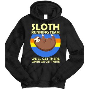 Sloth Running Team Tie Dye Hoodie