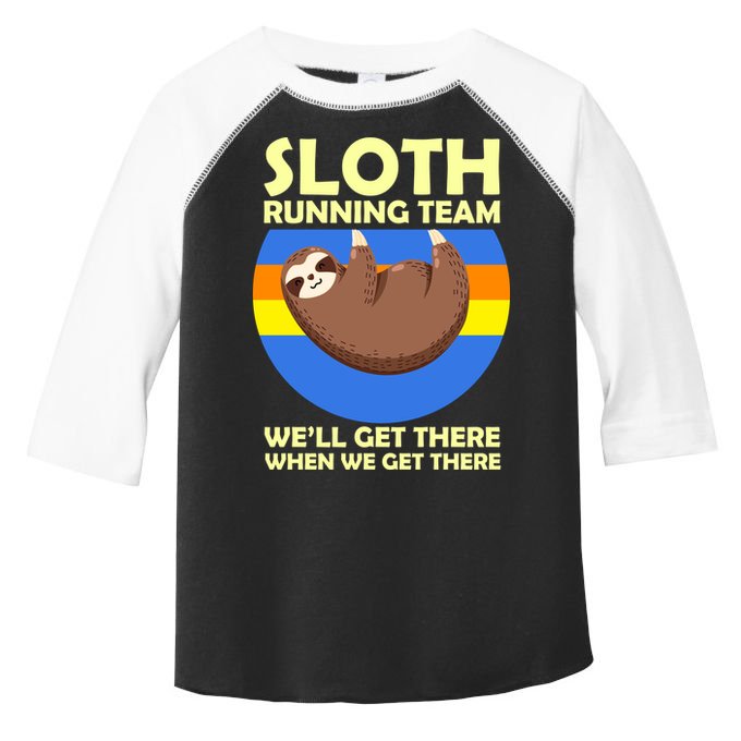 Sloth Running Team Toddler Fine Jersey T-Shirt