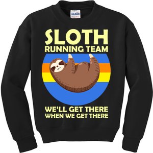 Sloth Running Team Kids Sweatshirt