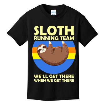 Sloth Running Team Kids T-Shirt