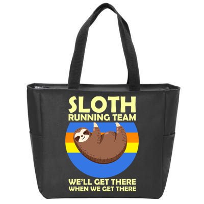 Sloth Running Team Zip Tote Bag