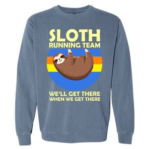 Sloth Running Team Garment-Dyed Sweatshirt