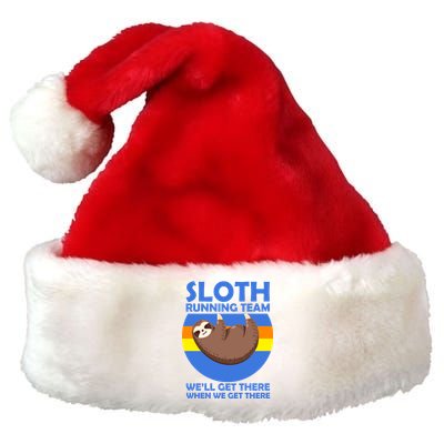 Sloth Running Team Premium Christmas Santa Hat