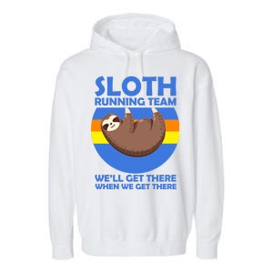 Sloth Running Team Garment-Dyed Fleece Hoodie