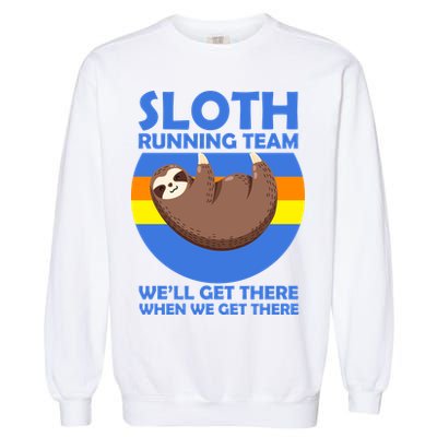 Sloth Running Team Garment-Dyed Sweatshirt