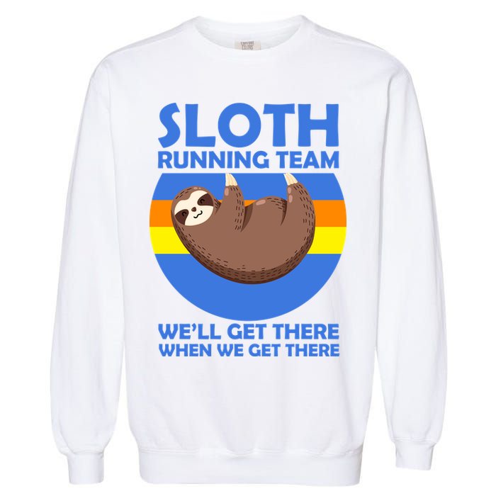 Sloth Running Team Garment-Dyed Sweatshirt