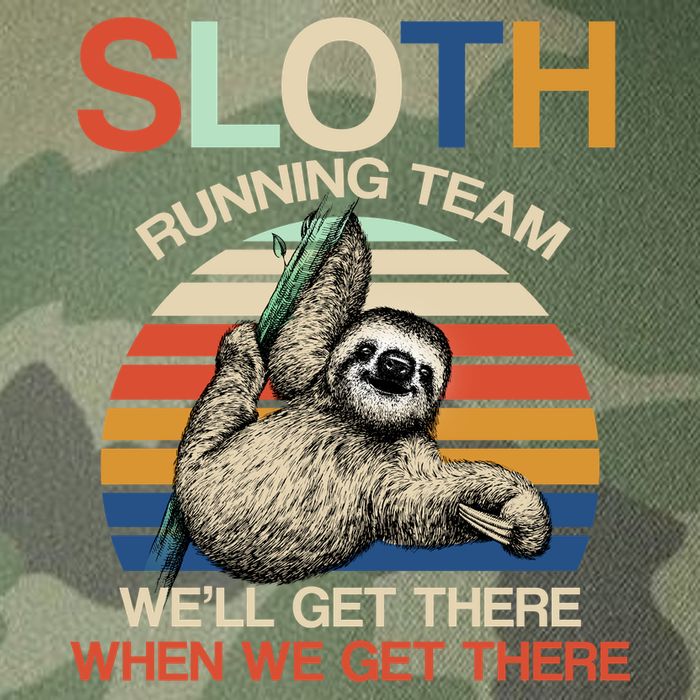 Sloth Running Team Funny Design Legacy Tie Dye Trucker Hat