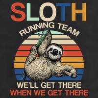 Sloth Running Team Funny Design Cool Comfort Performance Bucket Hat