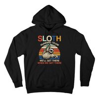 Sloth Running Team Funny Design Hoodie