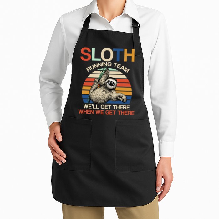 Sloth Running Team Funny Design Apron