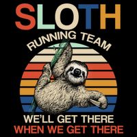 Sloth Running Team Funny Design Apron