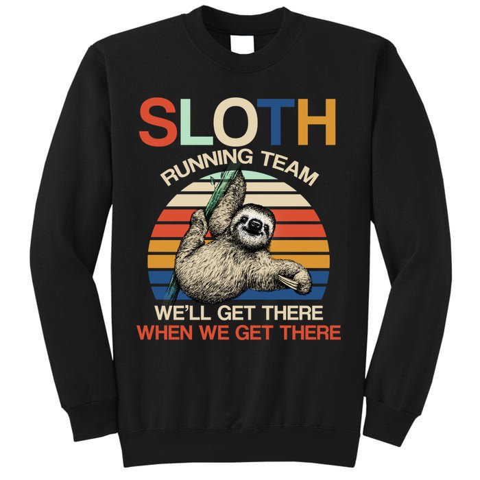 Sloth Running Team Funny Design Sweatshirt
