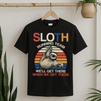 Sloth Running Team Funny Design T-Shirt