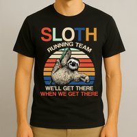 Sloth Running Team Funny Design T-Shirt
