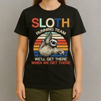Sloth Running Team Funny Design T-Shirt